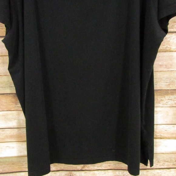 AVA & VIV Black Short Sleeve V-Neck Tee Women's 4X - Picture 14 of 14